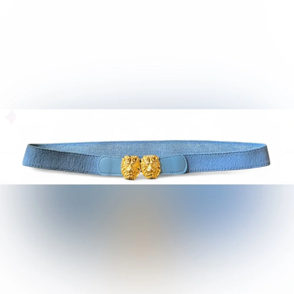 Vintage lion belt elastic size Small/Medium - Picture 1 of 3